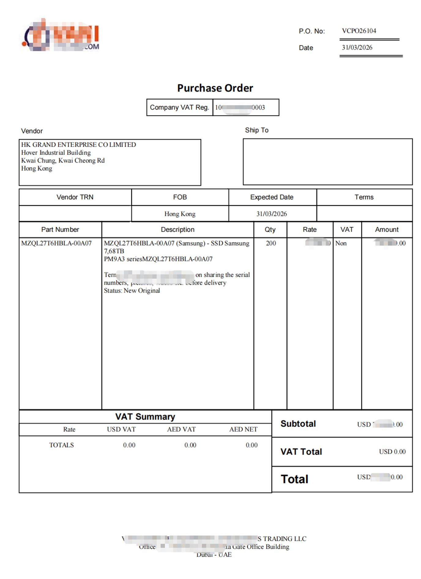 Purchase Order