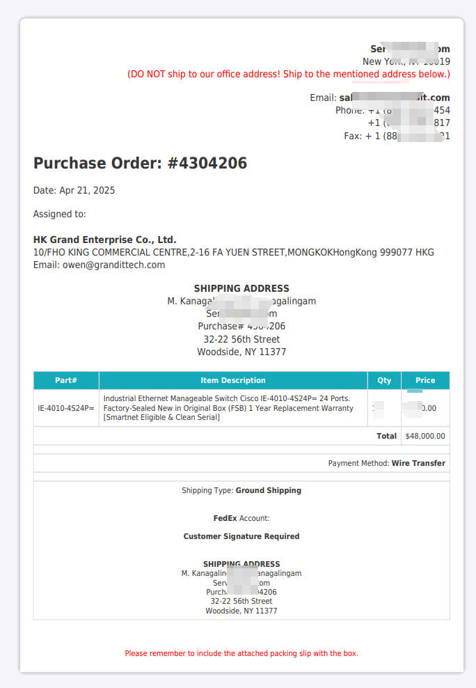 Purchase Order